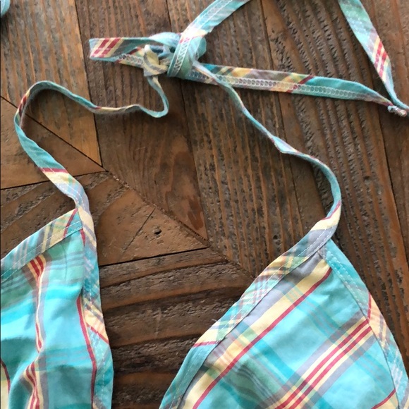 gap. simple, all cotton triangle bikini top. (med) - Picture 3 of 6